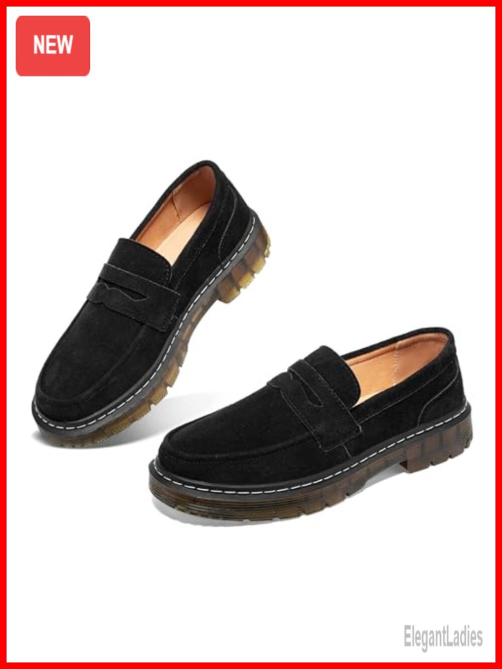Suede Penny Loafers Women Slip On Casual Comfort Driving Mocc Business Dress
